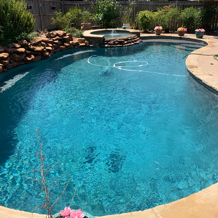 After weekly pool cleaning